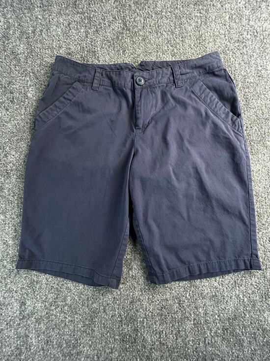 Columbia Pants - Columbia Women's Navy Cotton Chino Shorts Size 8 Casual Flat Front
